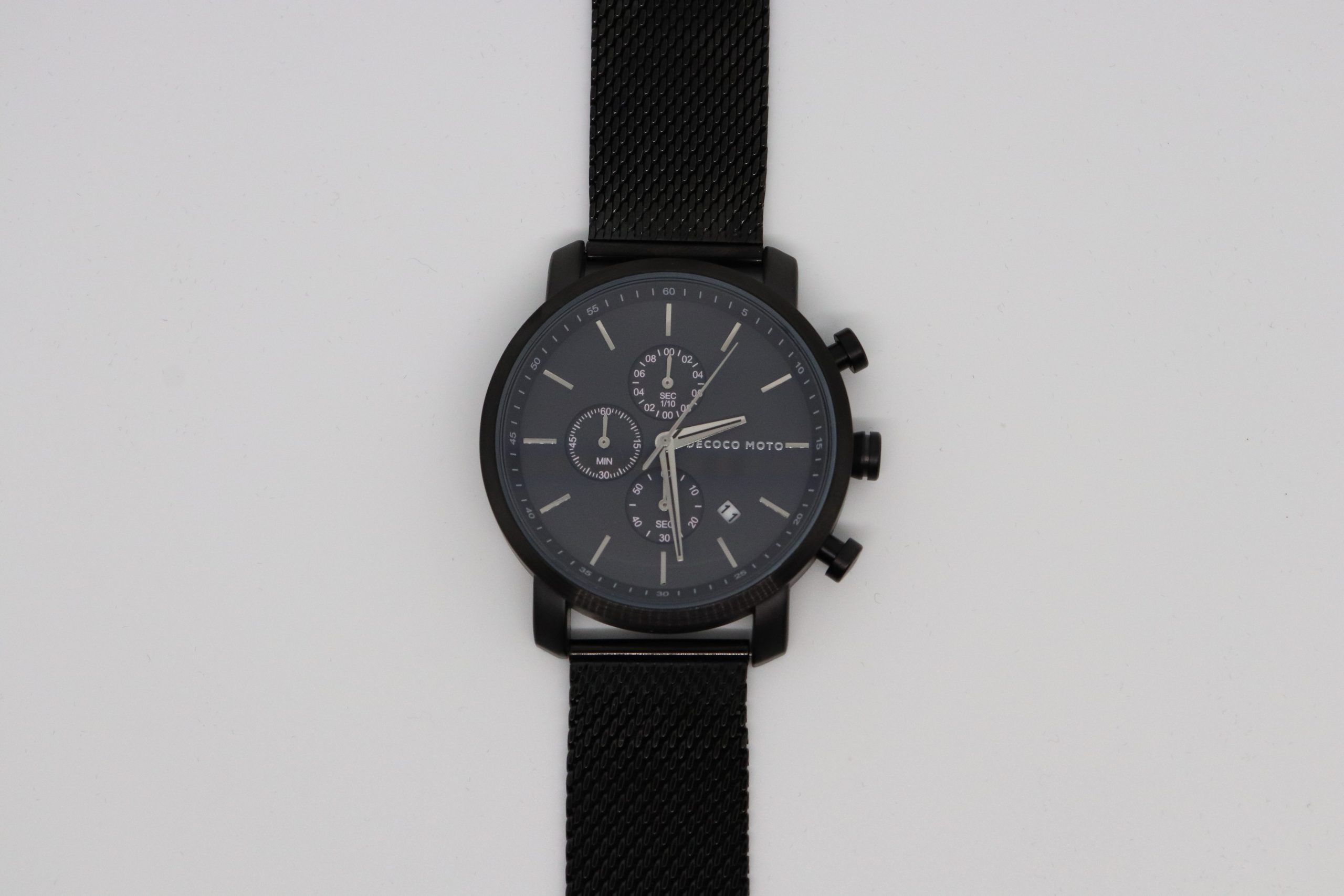 Black Chronograph DM Watch | Decoco Moto